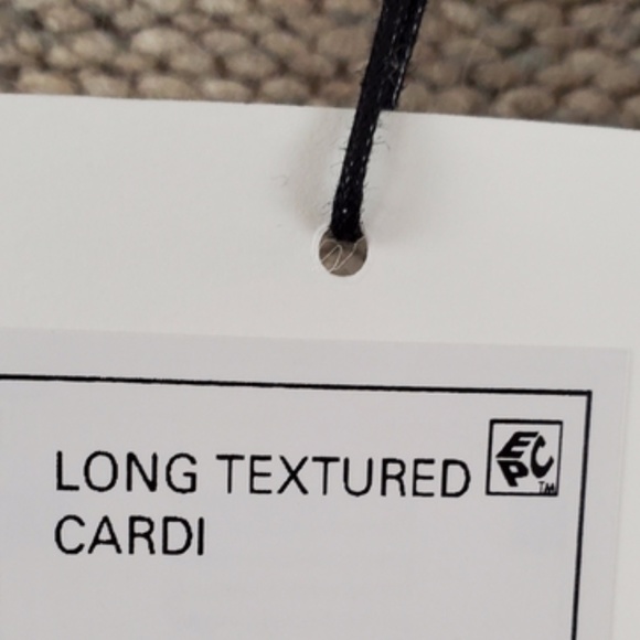 New Theory Wool Long Textured Cardigan in Stone Grey S - Picture 2 of 8